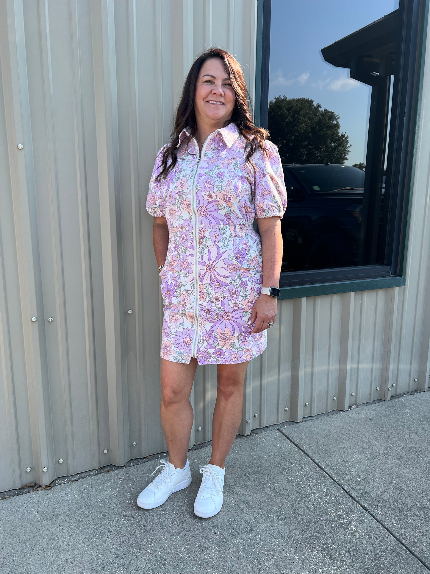 Lavender Floral Dress
