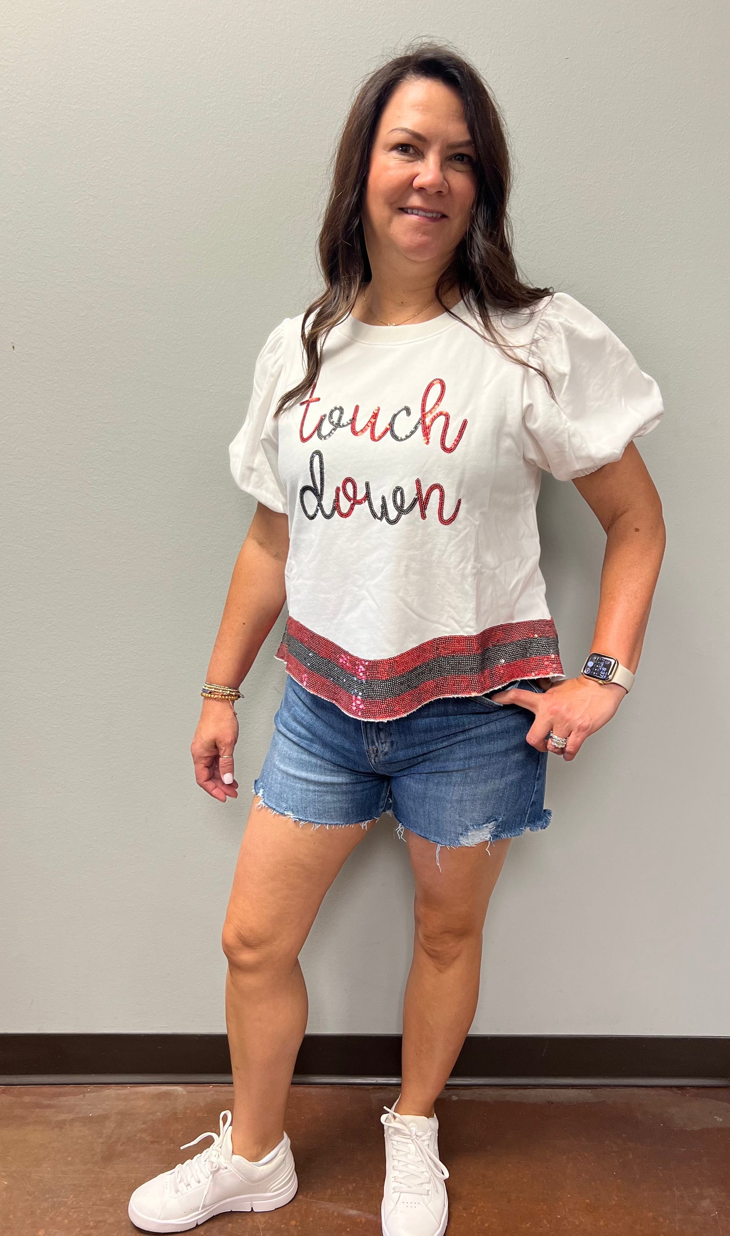 Touchdown Sequin Top - FINAL SALE