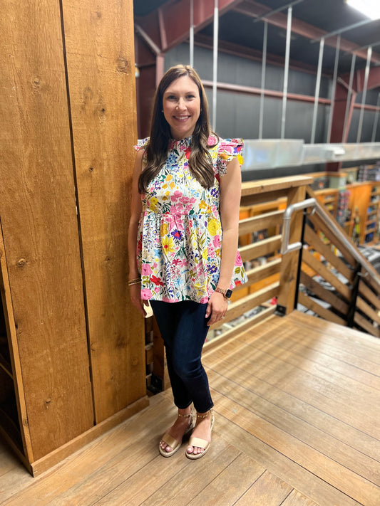 Flirty Floral Top